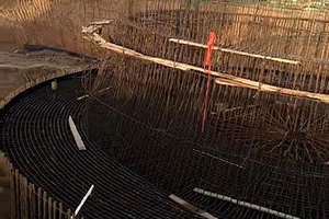 晋中砼烟囱新建施工现场